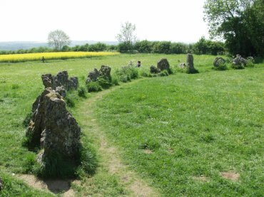 View of the Rollright Stones, Oxfordshire, England
