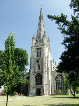 Photograph of St. Mary's Church spire, Saffron Walden, Essex