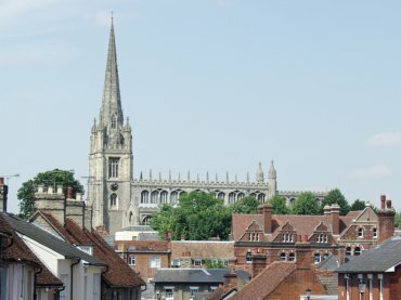 View of St. Mary's Church, Gold Street, Saffron Walden, Essex
