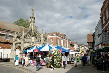 View of the Market Cross, Salisbury, Wiltshire (Wilts), England