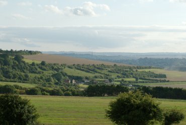 Scene showing the view from Figsbury Ring, Salisbury, Wiltshire (Wilts), England