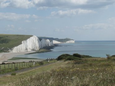 The Seven Sisters from Seaford Head as seen in the film 'Harry Potter and the Goblet of Fire', East Sussex, England