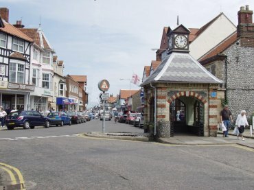 View of the High Street, Sheringham, Norfolk, England