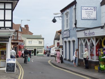 View of the High Street, Sheringham, Norfolk, England