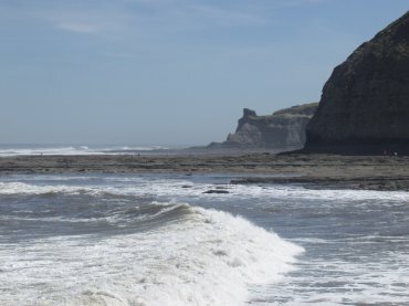 Photograph of the coast at Staithes, North Yorkshire, Great Britain