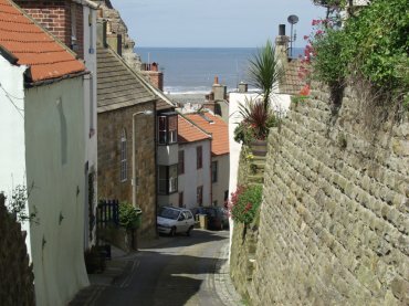 View of Staithes, North Yorks Moors, North Yorkshire, England