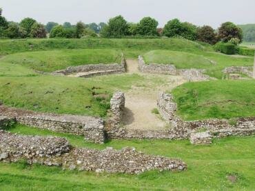 View of the Roman Theatre, St. Albans, Hertfordshire, England
