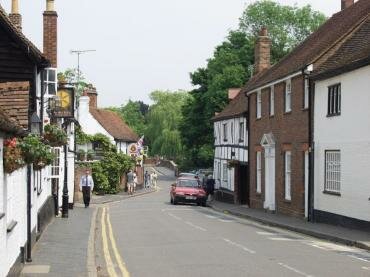 View of St. Michael's Street and village, St. Albans, Hertfordshire, England