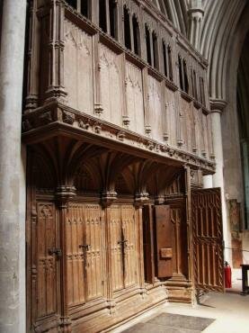 View of the Watching Chamber, St Alban's Shrine, St. Albans Cathedral, St. Albans, Hertfordshire, England