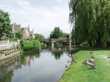 View of the River Welland, Stamford, Lincolnshireshire, England