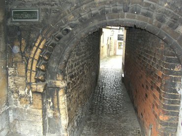 View of Norman arch, Stamford, Lincolnshireshire, England