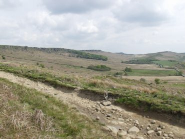 Scene showing Stanage Edge, Debyshire Peak District, England