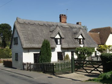 View of a thatched cottage, Stebbing Essex,  England