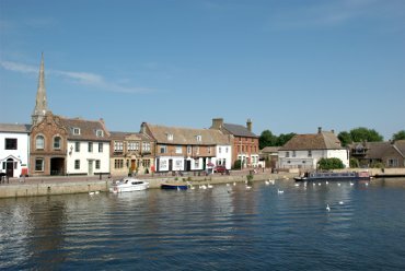 Scene showing the waterfront, St. Ives, Huntingdonshire (Cambridgeshire), England