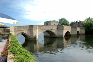View of the 15th century bridge, St. Ives, Huntingdonshire (Cambridgeshire), England
