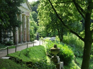 Scene showing Stourhead Garden, Stourton, Warminster, Wiltshire (Wilts), England