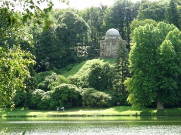 Scene showing Stourhead Garden, Stourton, Warminster, Wiltshire (Wilts), England