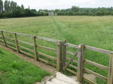 Photograph of a public footpath and simple gate
