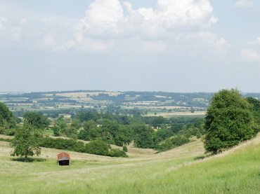 The view east from Well Lane, Stow-on-the-Wold, Gloucestershire, England