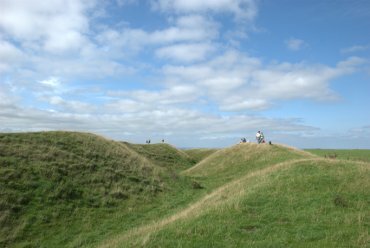 View of Uffington Castle on White Horse Hill, Uffington, Oxfordshire, England