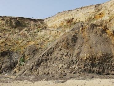 Stratification in the London Clay, Walton-on-the-Naze, Essex, England