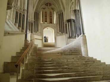 The Chapter House steps, Wells Cathedral, Somerset, England