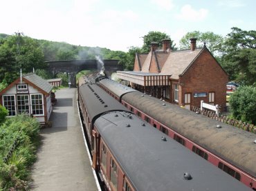 View of Weybourne Station on the Poppy Line, Sheringham, Norfolk, England