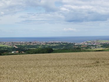 Distant view of Whitby, North Yorkshire, England