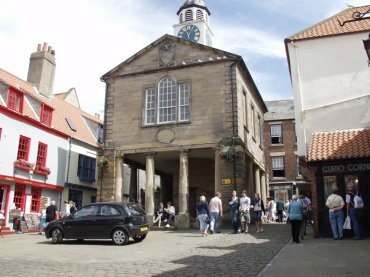 View of the Market Place, Whitby, North Yorks Moors, North Yorkshire, England