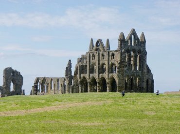 Photograph of Whitby Abbey ruins, North Yorkshire, Great Britain