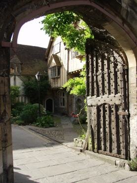 View of medieval Cheyney Court, Winchester, Hampshire (Hants), England, Great Britain