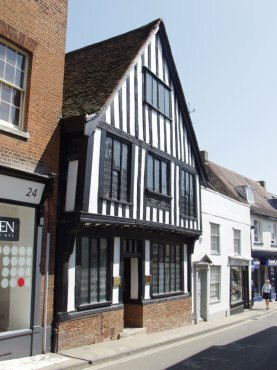 Photo of an ancient house, Church Street, Woodbridge, Suffolk, England, Great Britain