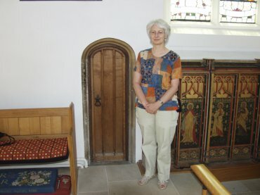 Photo of the door to the crypt, St. Mary's Church, Woodbridge, Suffolk, England, Great Britain