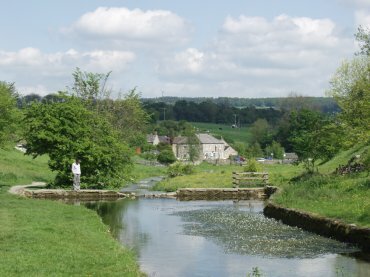View of Bradford Dale, Youlgreave, Derbyshire Peak District
