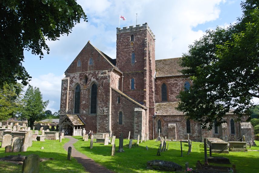 View of Dore Abbey, Abbey Dore, Herefordshire, England