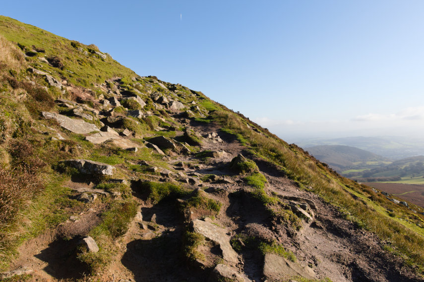The last slope, Sugar Loaf, Abergavenny, Monmouthshire