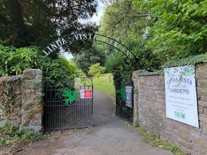 The entrance, Linda Vista Gardens, Abergavenny, Monmouthshire