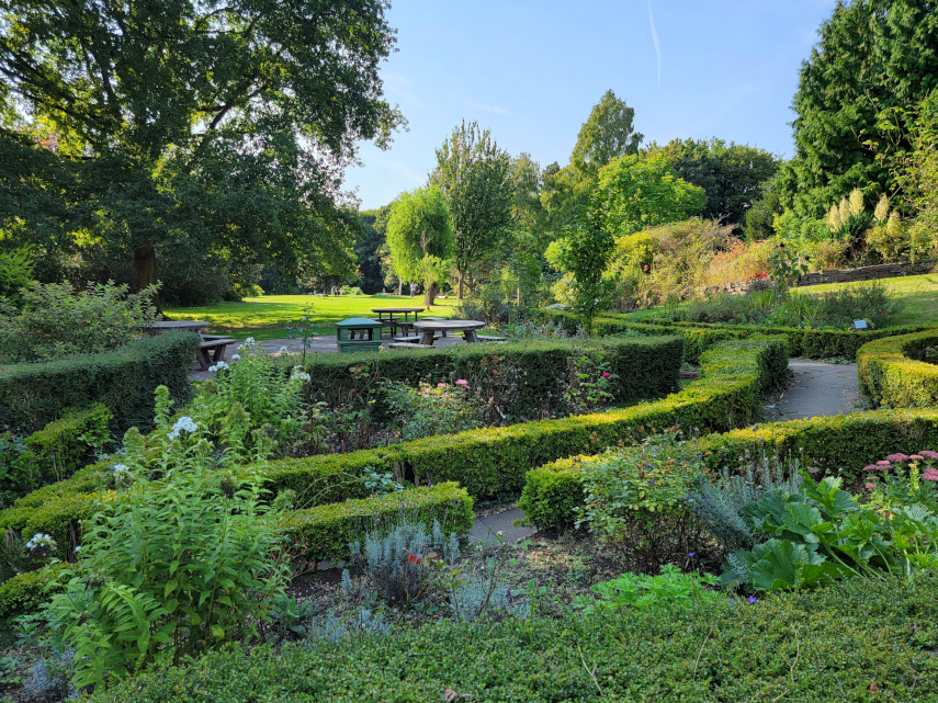 The Rose Garden, Linda Vista Gardens, Abergavenny, Monmouthshire