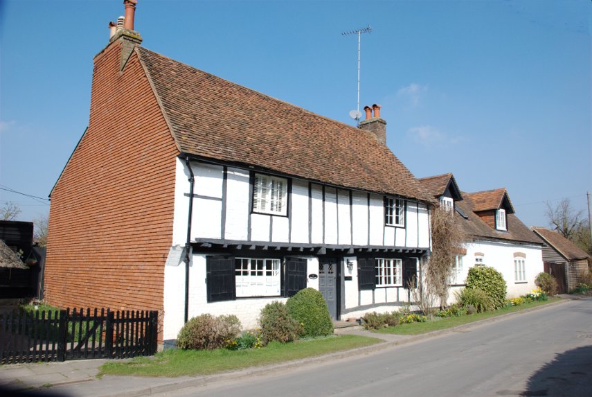 A Jettied Timber-Framed House, Aldbury, Hertfordshire, England, Great Britain
