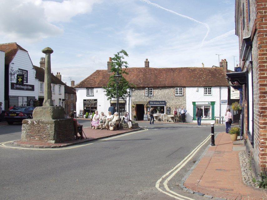 The Square, Alfriston, Sussex, England, Great Britain