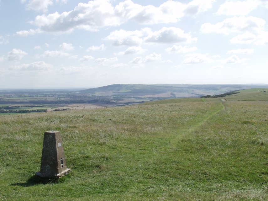 On top of Firle Beacon, Sussex, England, Great Britain