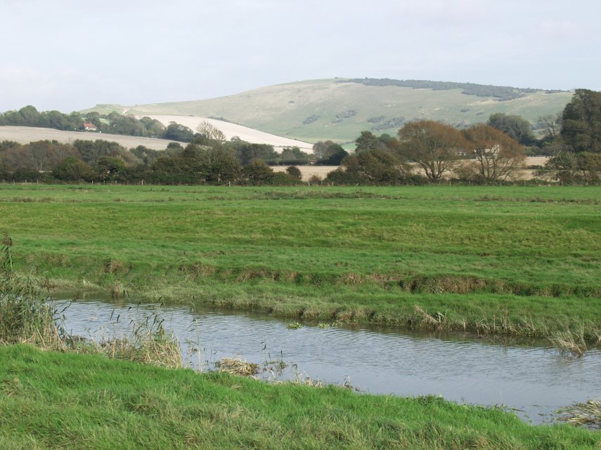 The Cuckmere River and Windover Hill, Sussex, England, Great Britain