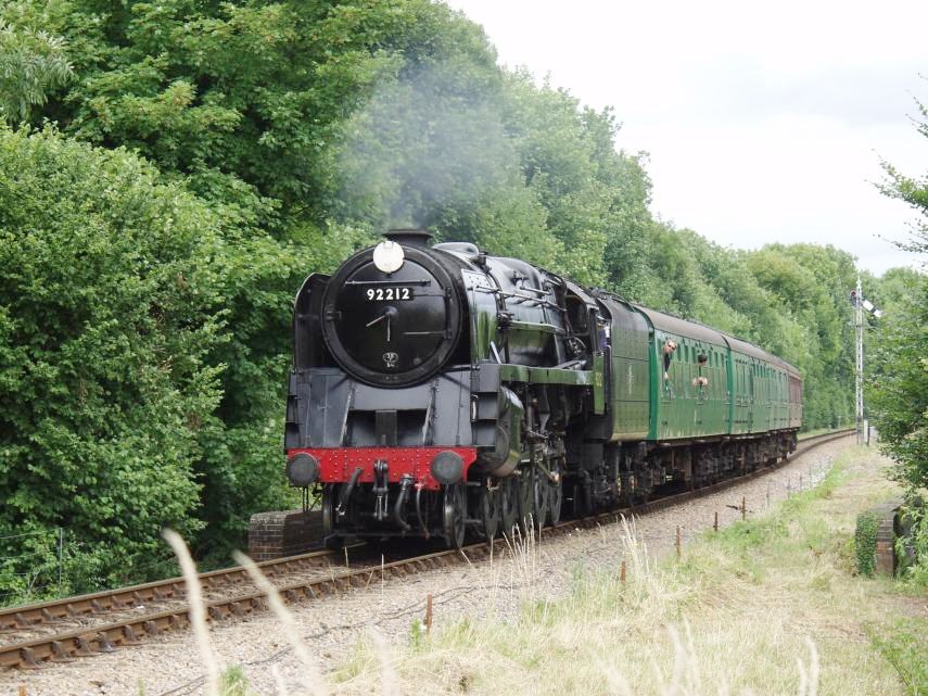 Steam train on the Mid-Hants Railway, New Alresford, Hampshire, England