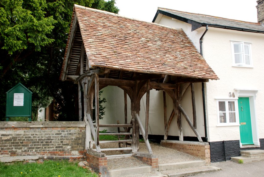 15th Century Lych Gate, Ashwell, Hertfordshire, England, Great Britain
