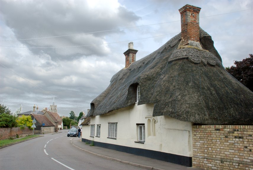 A Thatched Cottage, Ashwell, Hertfordshire, England, Great Britain