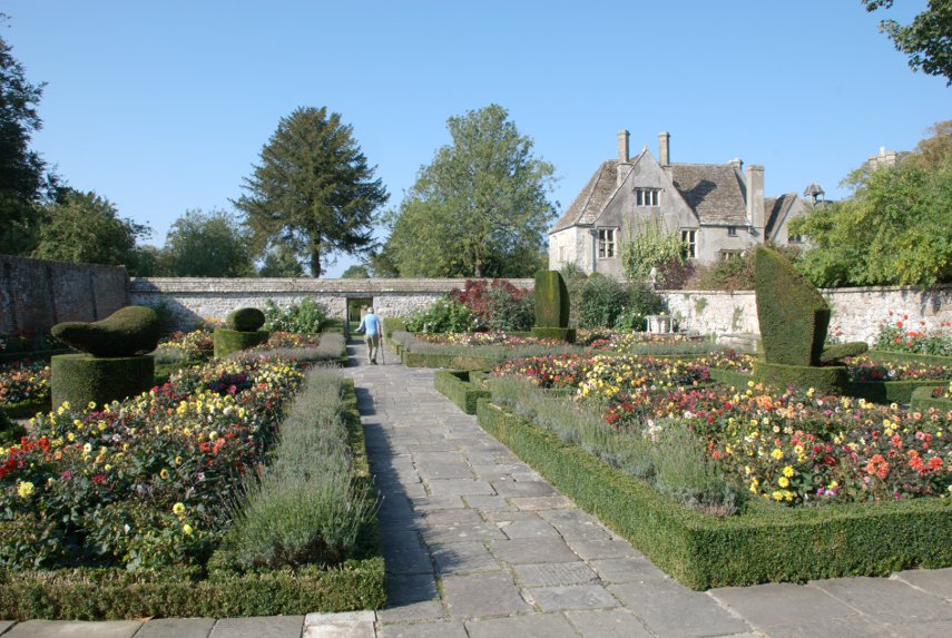 Formal Flower Beds, Avebury Manor Gardens, Avebury, Wiltshire, England