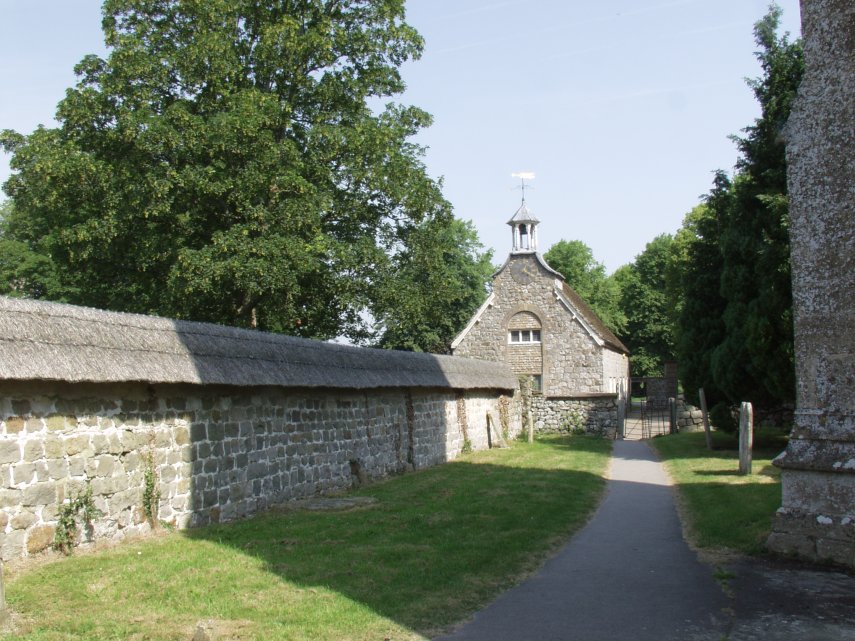 Thatched wall, Avebury, Wiltshire, England