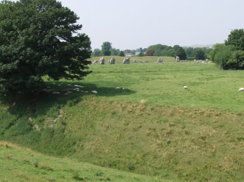 The view from the Rampart, Avebury, Wiltshire, England, Great Britain