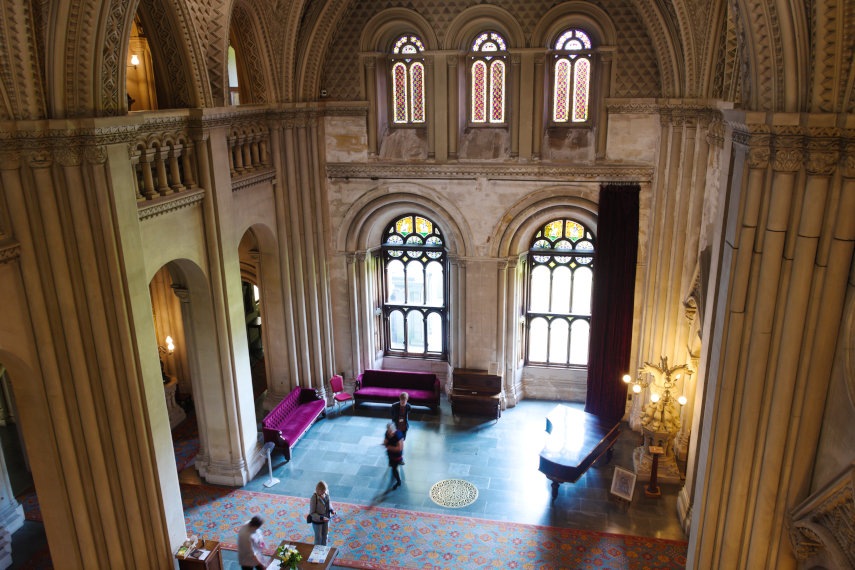 The Grand Hall, Penrhyn Castle, Bangor, Caernarfonshire, Wales, Great Britain