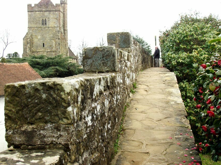 The Precincts Wall, Battle Abbey, Battle, Sussex, England, Great Britain